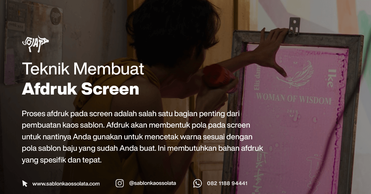 Teknik membuat afdruk screen | Sablon Baju Kaos Makassar